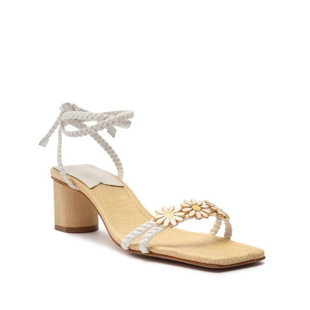Schutz Floral Daisy Hina Mid Sandals – Anthropologie Exclusive – Size 9B